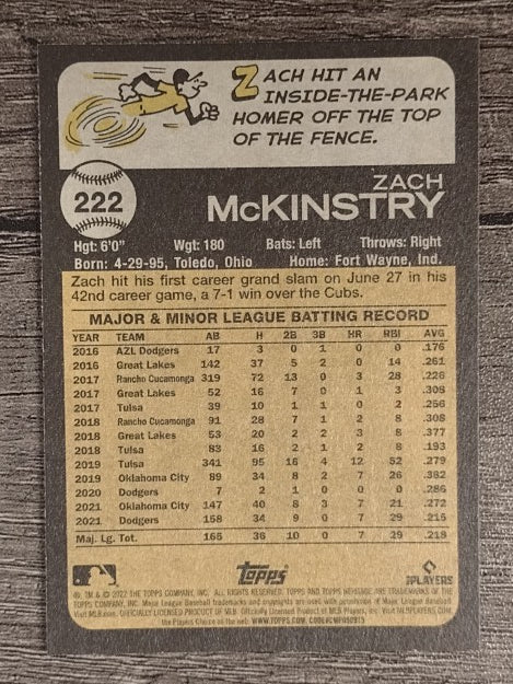 2022 Topps Heritage #222 Zach McKinstry