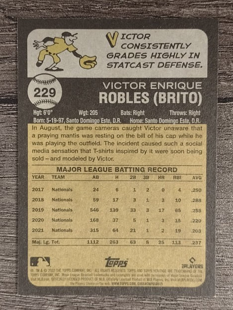 2022 Topps Heritage #229 Victor Robles
