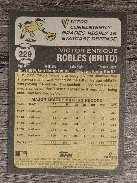 2022 Topps Heritage #229 Victor Robles