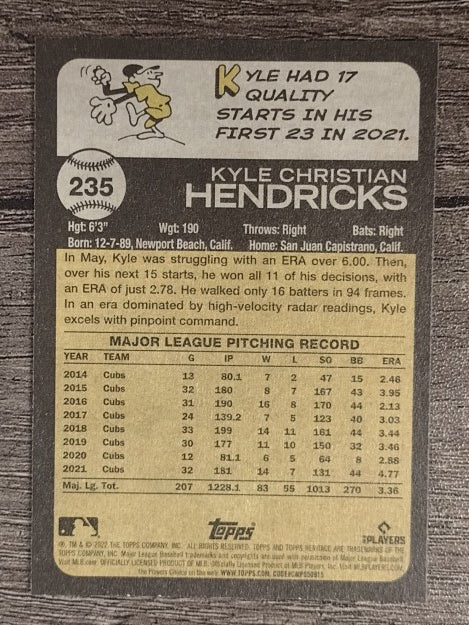 2022 Topps Heritage #235 Kyle Hendricks
