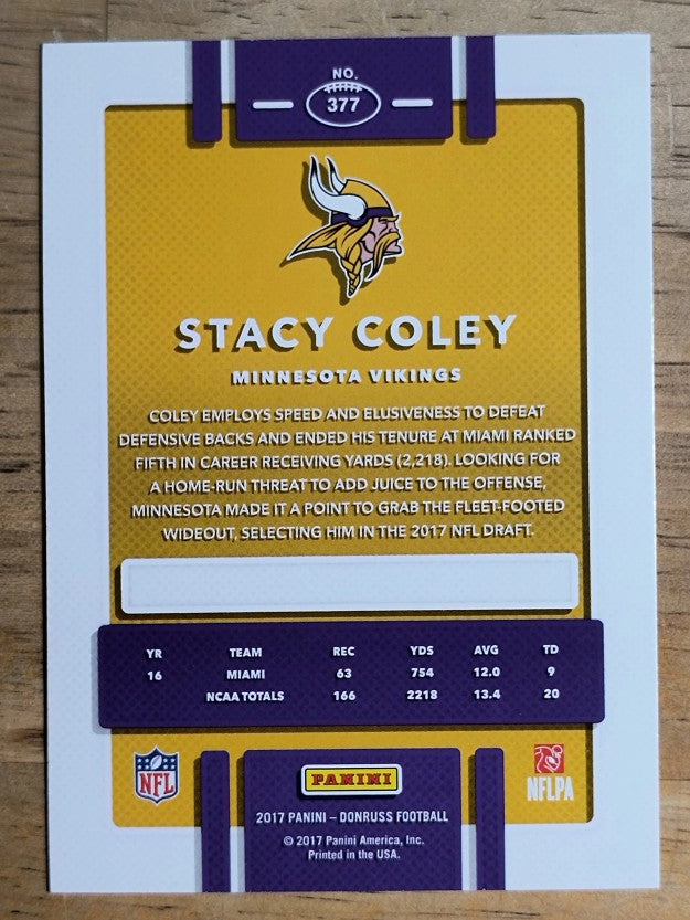 2017 Donruss #377 Stacy Coley RC