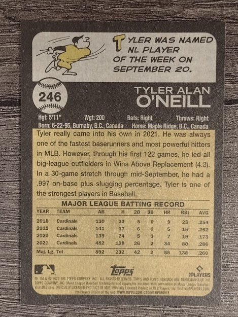 2022 Topps Heritage #246 Tyler O'Neill