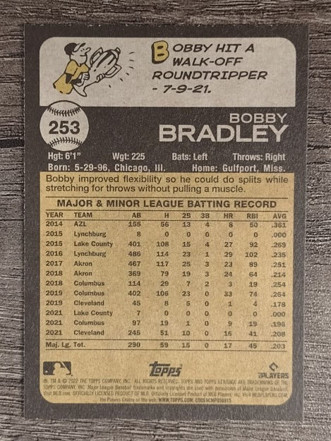2022 Topps Heritage #253 Bobby Bradley