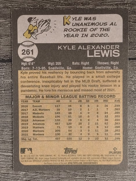 2022 Topps Heritage #261 Kyle Lewis