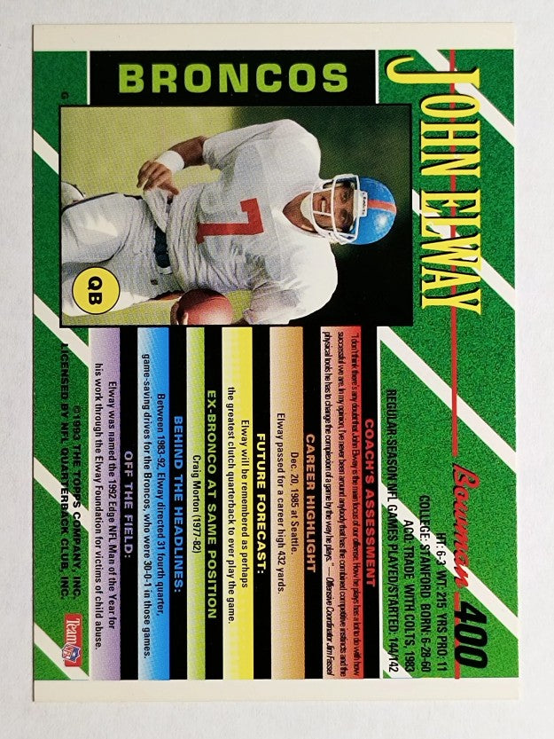 1993 Bowman #400 John Elway FOIL