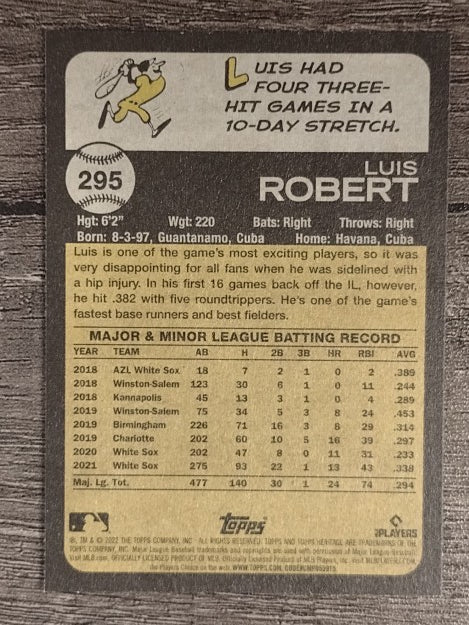 2022 Topps Heritage #295 Luis Robert
