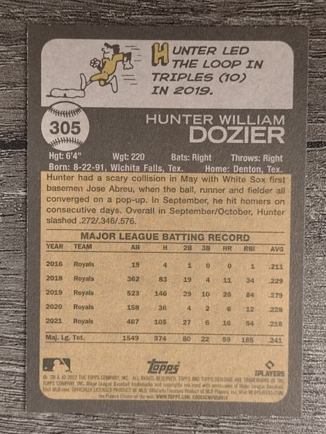 2022 Topps Heritage #305 Hunter Dozier