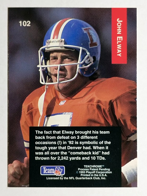 1993 Playoff #102 John Elway