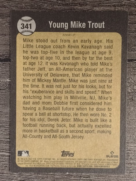 2022 Topps Heritage #341 Mike Trout