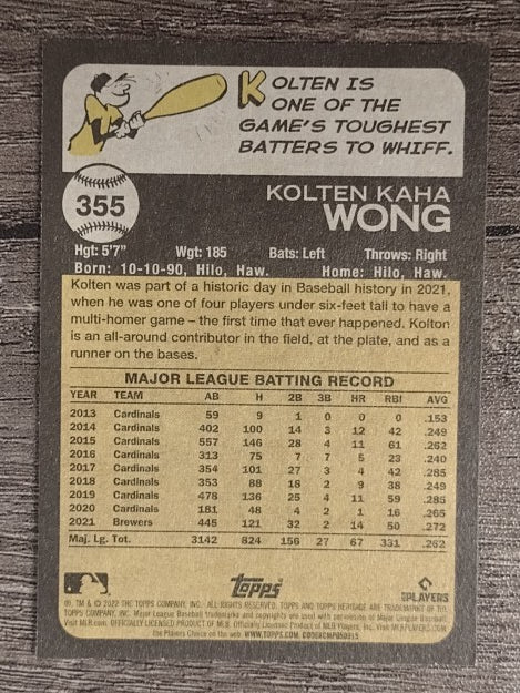 2022 Topps Heritage #355 Kolten Wong