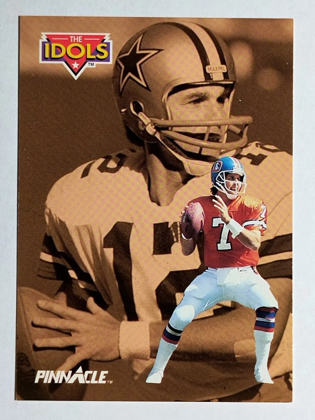 1992 Pinnacle #353 John Elway/Roger Staubach ID