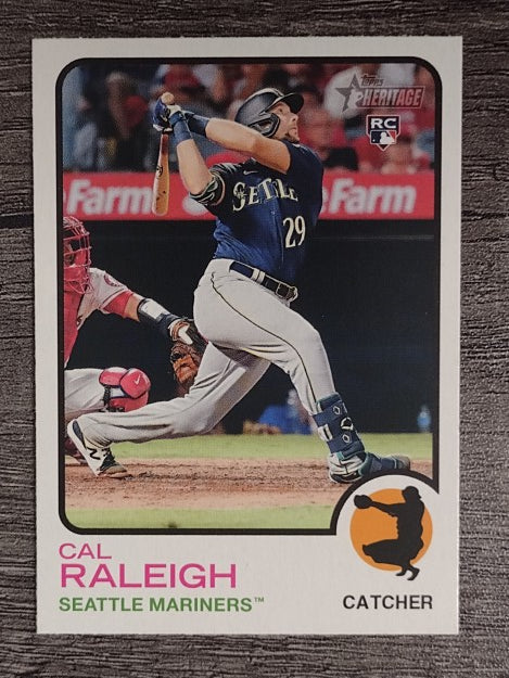 2022 Topps Heritage #367 Cal Raleigh RC