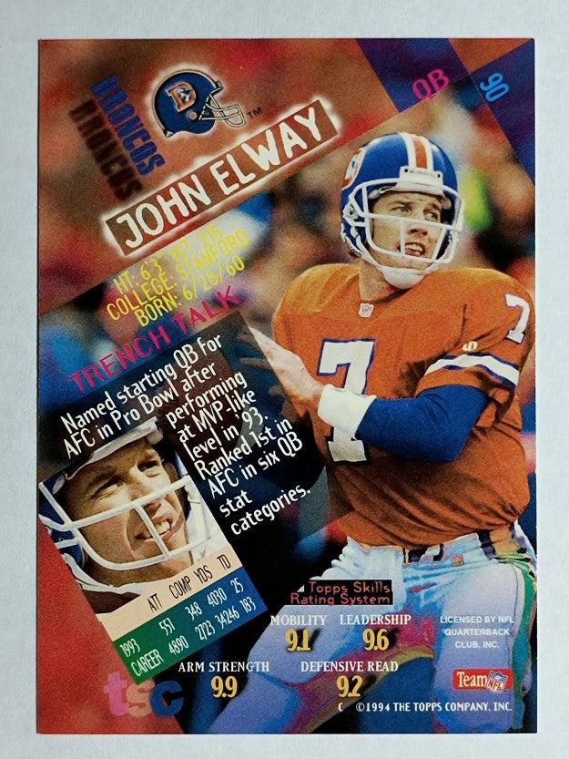 1994 Stadium Club #90 John Elway