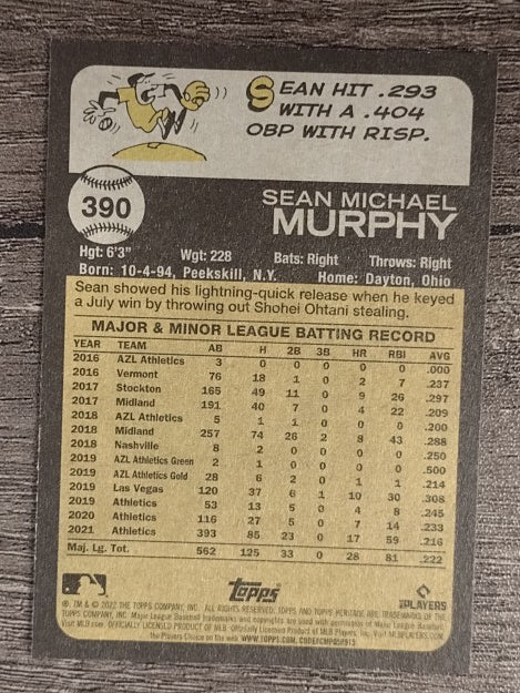 2022 Topps Heritage #390 Sean Murphy