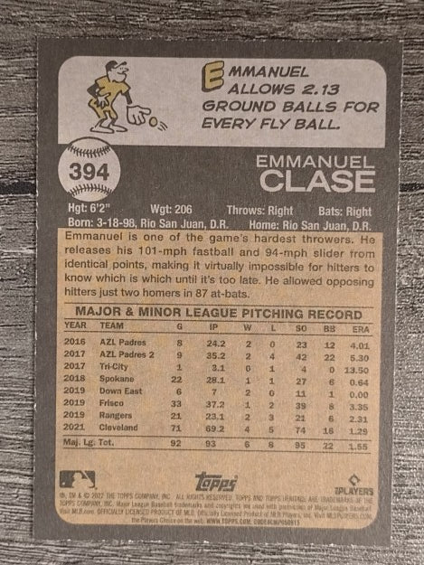 2022 Topps Heritage #394 Emmanuel Clase
