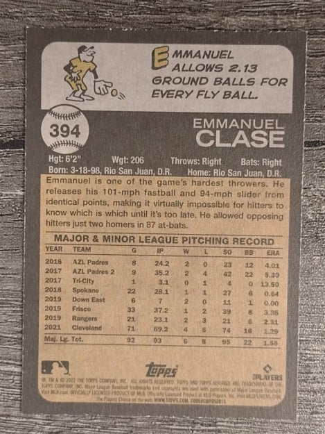 2022 Topps Heritage #394 Emmanuel Clase