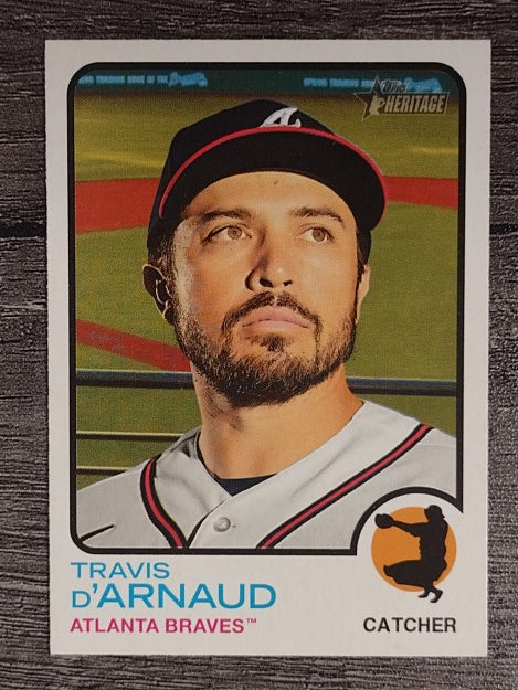 2022 Topps Heritage #396 Travis d'Arnaud