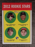 2012 Topps Heritage #158 Steve Lombardozzi/Pedro Florimon RC/Devin Mesoraco RC