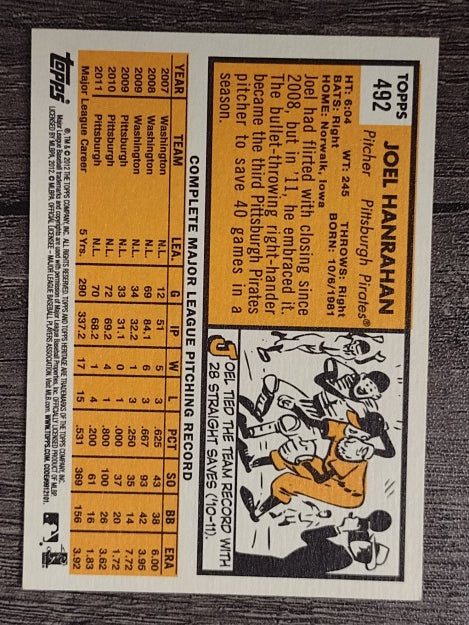 2012 Topps Heritage #492 Joel Hanrahan SP