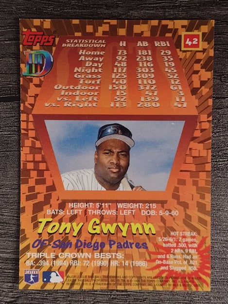 1995 Topps D3 #42 Tony Gwynn