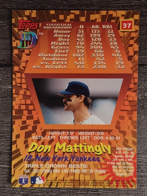 1995 Topps D3 #37 Don Mattingly
