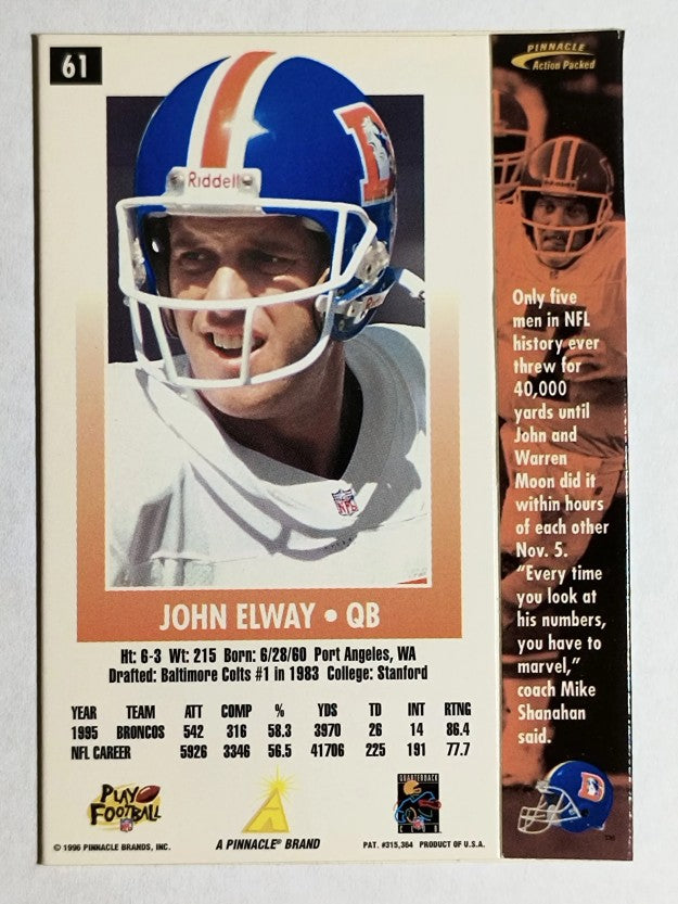 1996 Action Packed #61 John Elway