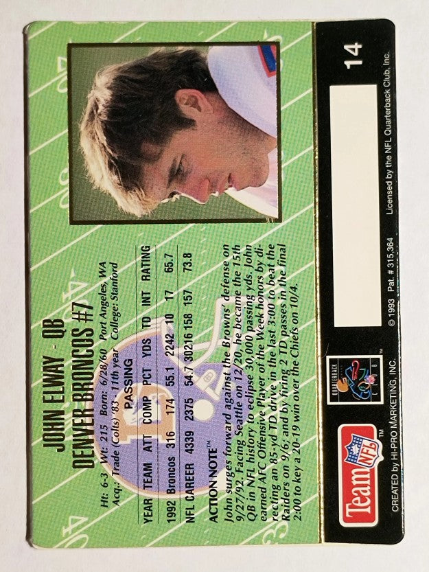 1993 Action Packed #14 John Elway