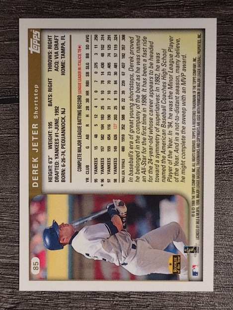 1999 Topps #85 Derek Jeter