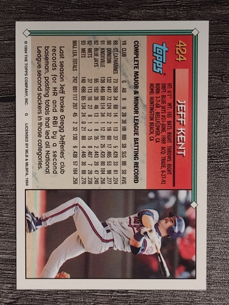 1994 Topps Gold #424 Jeff Kent