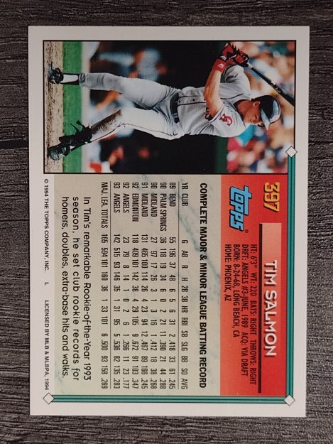 1994 Topps Gold #397 Tim Salmon