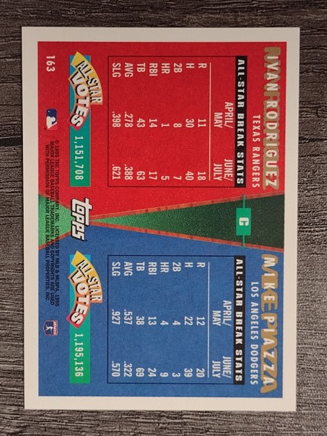 1995 Topps Traded #163T Ivan Rodriguez/Mike Piazza AS