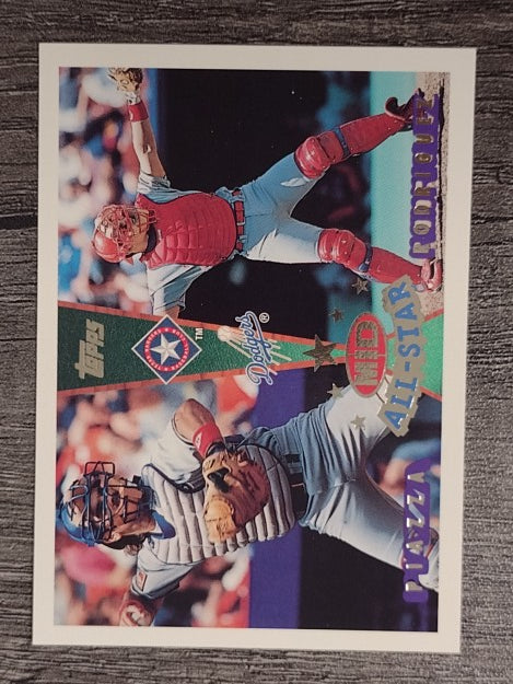 1995 Topps Traded #163T Ivan Rodriguez/Mike Piazza AS