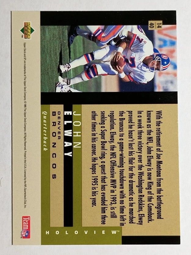 1995 SP Holoviews #14 John Elway