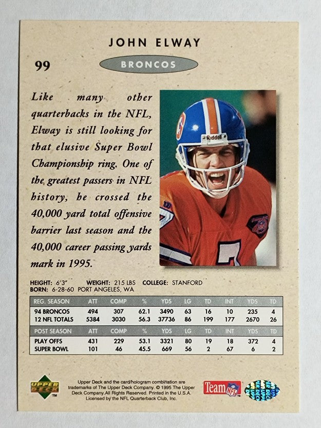 1995 SP Championship #99 John Elway