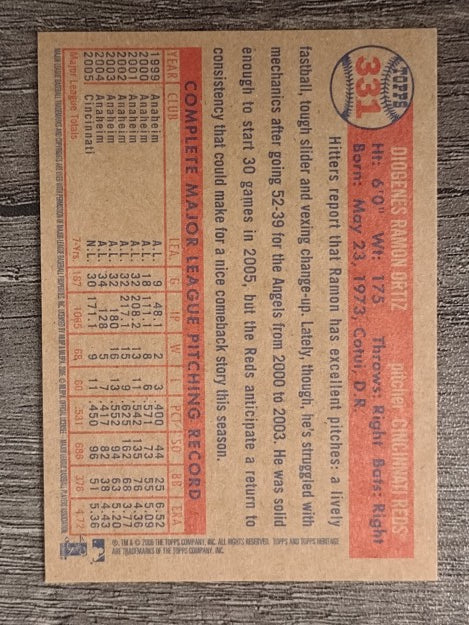 2006 Topps Heritage #331 Ramon Ortiz SP