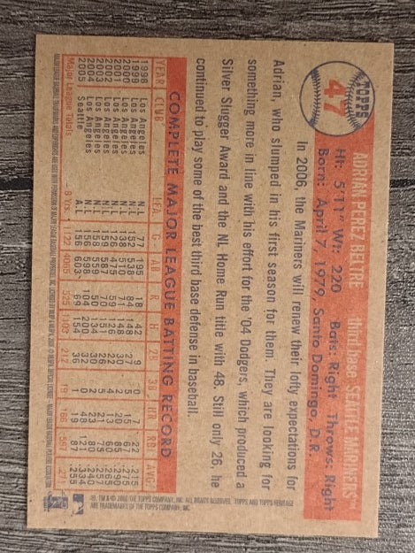 2006 Topps Heritage #47 Adrian Beltre