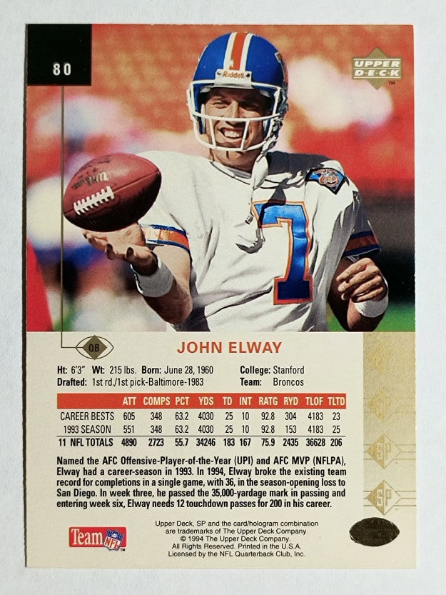 1994 SP #80 John Elway