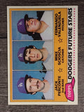 1981 Topps #302 Jack Perconte RC/Mike Scioscia RC/Fernando Valenzuela RC (EX)
