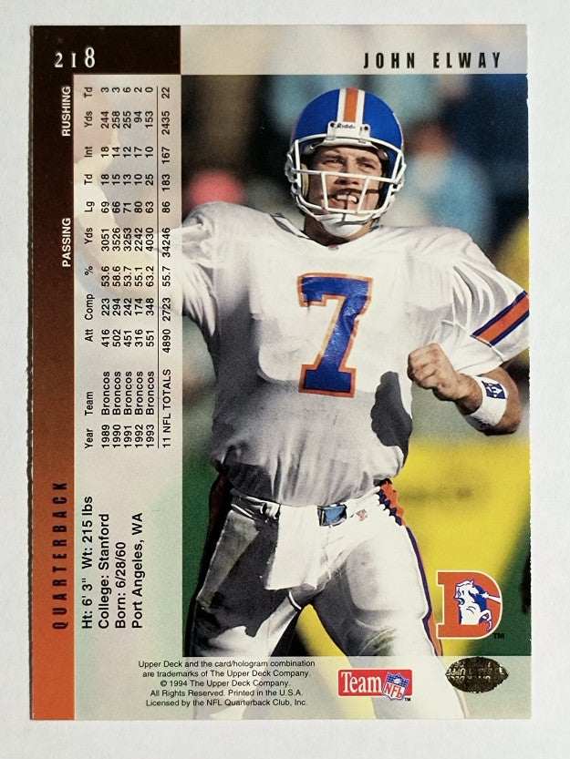 1994 Upper Deck Electric Silver #218 John Elway