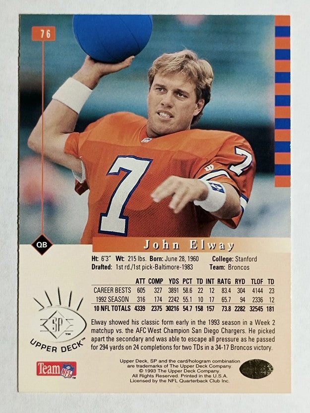 1993 SP #76 John Elway