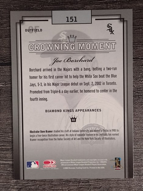 2003 Diamond Kings #151 Joe Borchard ROO