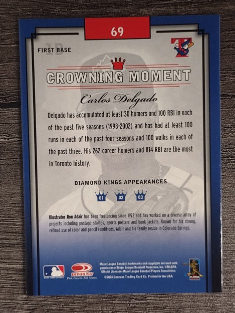 2003 Diamond Kings Bronze Foil #69 Carlos Delgado