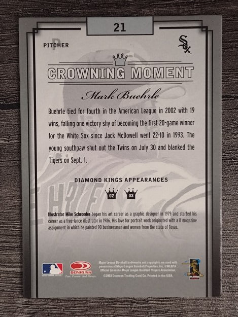 2003 Diamond Kings Bronze Foil #21 Mark Buehrle