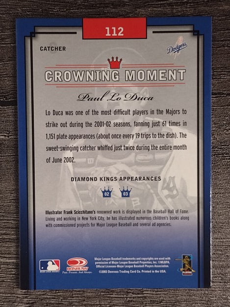 2003 Diamond Kings Bronze Foil #112 Paul Lo Duca