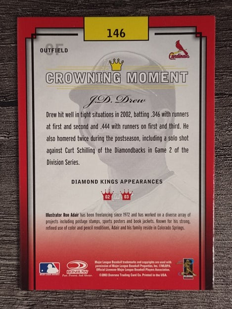 2003 Diamond Kings Bronze Foil #146 J.D. Drew