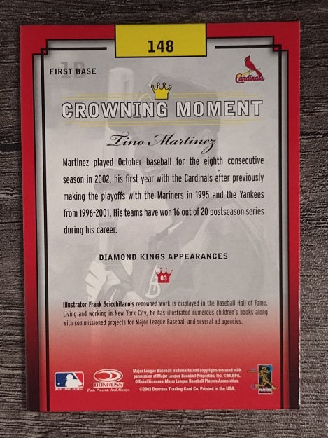 2003 Diamond Kings Bronze Foil #148 Tino Martinez