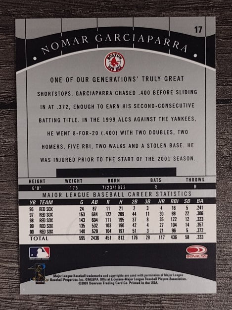 2001 Donruss Classics #17 Nomar Garciaparra