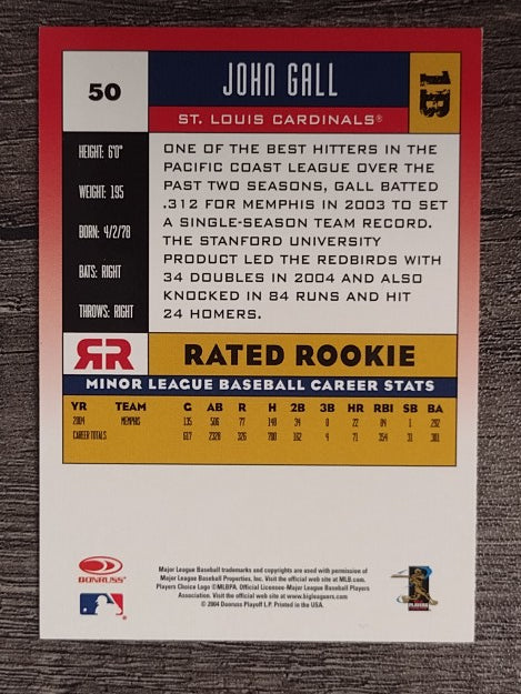 2005 Donruss #50 John Gall RR (NM)