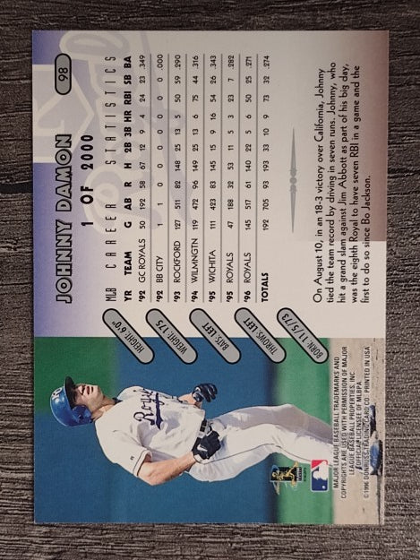 1997 Donruss Silver Press Proofs #98 Johnny Damon