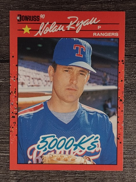 1990 Donruss #659A Nolan Ryan 5000K/665 King of Kings back ERR